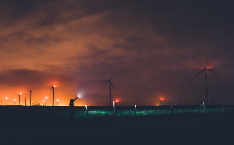 Sky wind farm windmill Photo