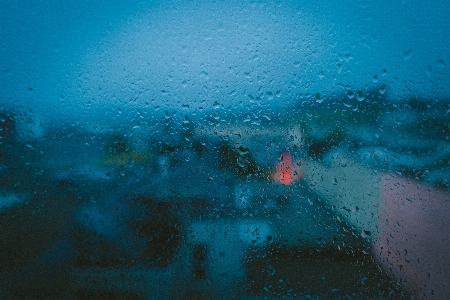 Glass rain san francisco blue Photo