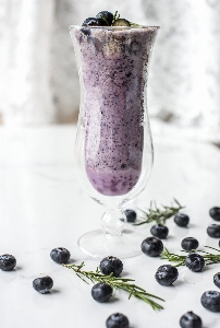 Antioxidant beverage blended blueberries Photo