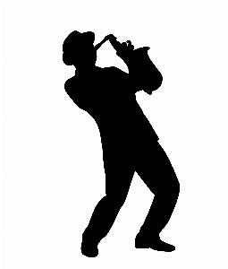 Silhouette musician saxophone jazz Photo