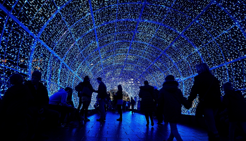 Luzes natal rua festivo