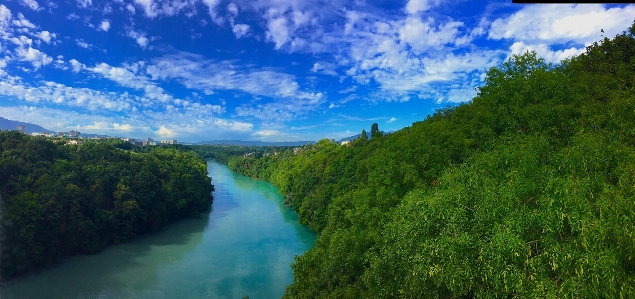 Swiss geneva river rhone Photo