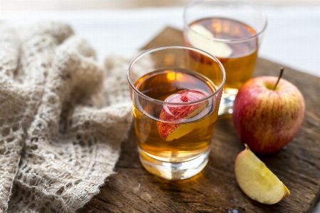 Apple juice beverage bottle Photo