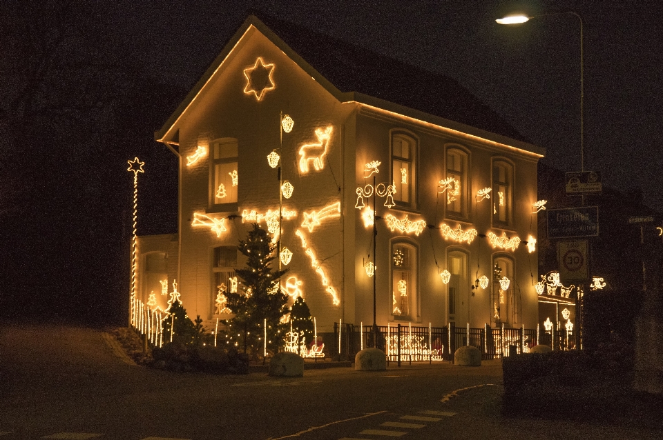 Noël hiver lumière nuit