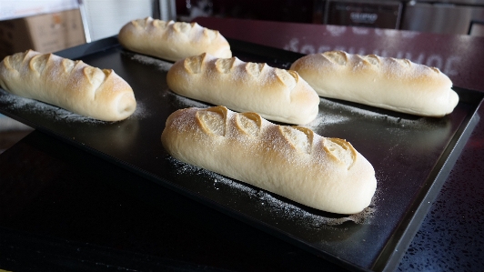 Foto Makanan yang dipanggang roti piring