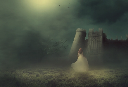 Fantasy castle fog princess Photo