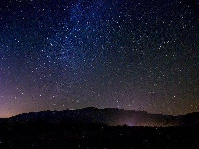 Night milky way stars mountain Photo