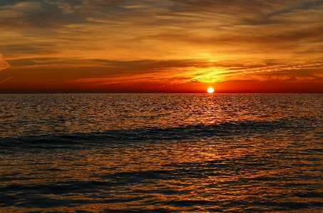 Sonnenuntergang ozean horizont himmel Foto