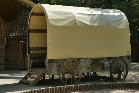 Covered wagon transportation america antique Photo