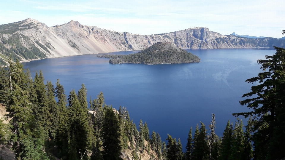 Lac oregon cratère île