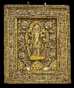 Tapestry art gold temple Photo