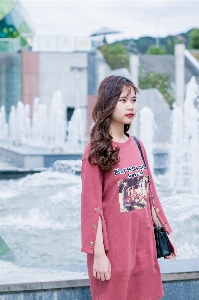 Clothing pink street fashion shoulder Photo