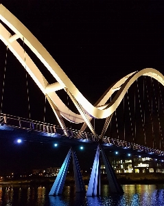 Bridge night tied arch landmark Photo