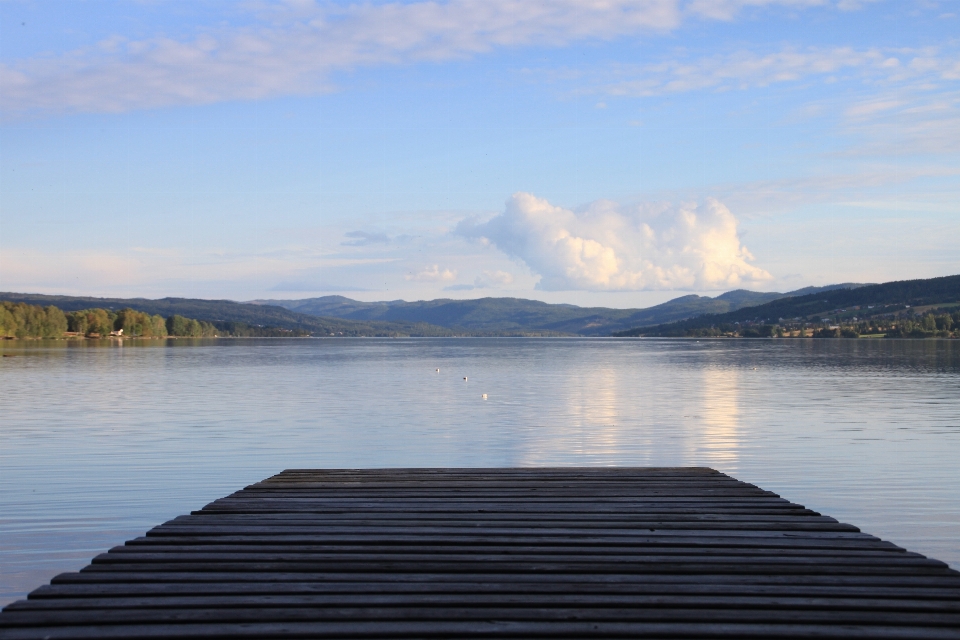 Body of water sky lake