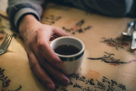 Cup hand finger coffee Photo