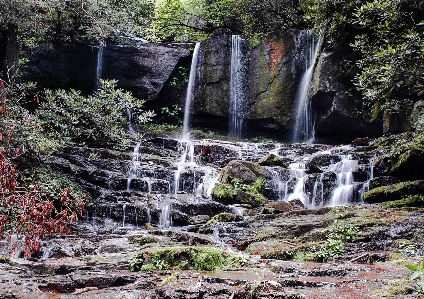 Waterfall water resources body of natural landscape Photo