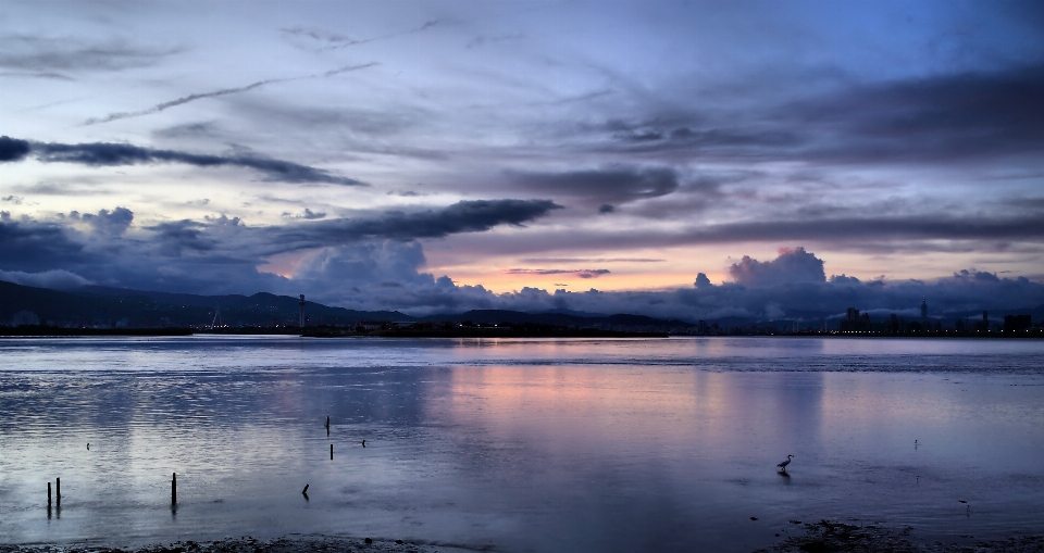 Sky body of water cloud reflection