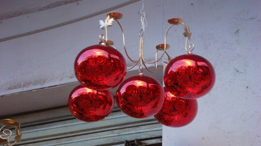 Christmas red ornament light Photo