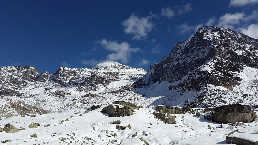 Mountainous landforms mountain snow range Photo