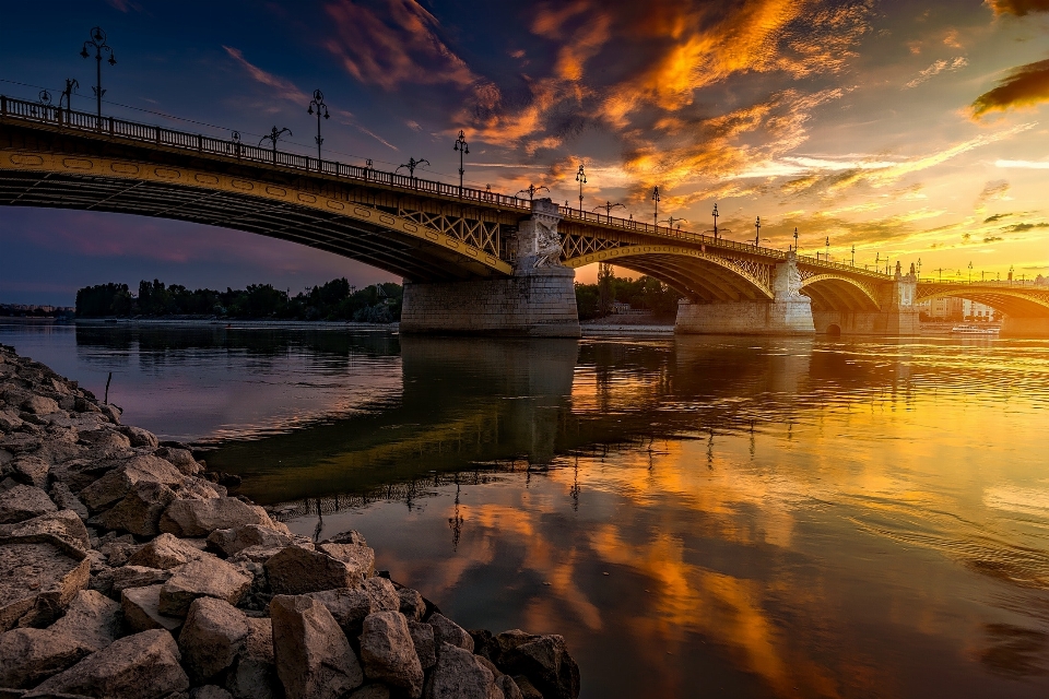 Sky bridge arch reflection