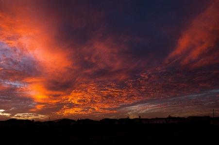 Sky afterglow cloud red at morning Photo