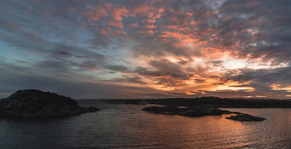 Sky body of water afterglow horizon Photo