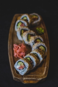 Sushi dish cuisine food Photo