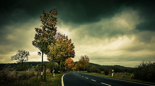 Sky road natural landscape cloud Photo