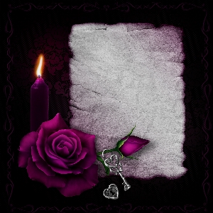 Gothic rose candle paper Photo