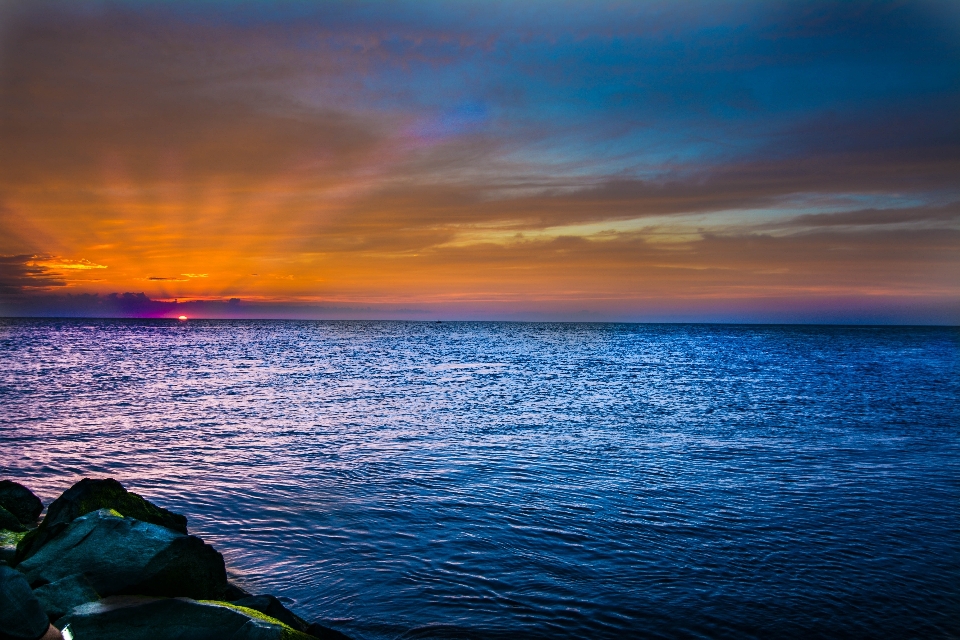 Sky horizon water sea