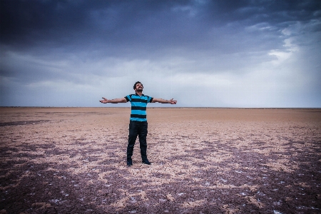 Sky people in nature photograph horizon Photo