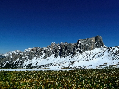 Mountainous landforms mountain range sky Photo