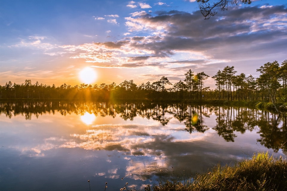 Sky reflection natural landscape nature