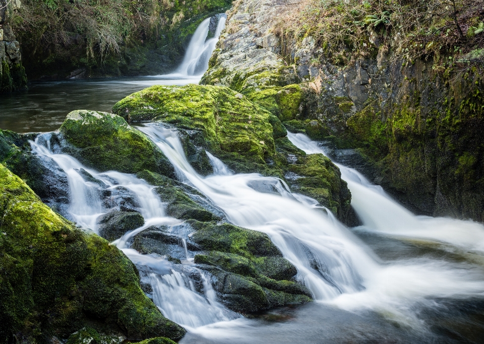 Waterfall water resources body of natural landscape