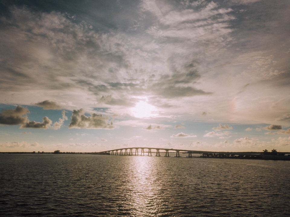 Sky cloud body of water horizon