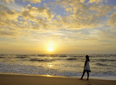 Sunrise sky horizon beach Photo