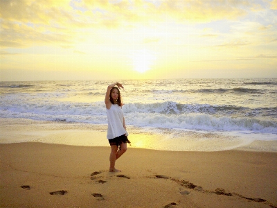 Sunrise people in nature photograph ocean Photo