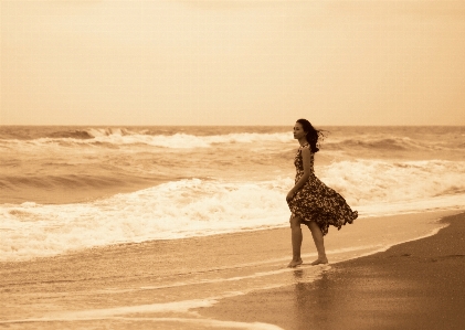 Beach people in nature photograph sea Photo