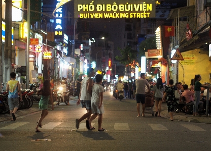 Street night pedestrian town Photo