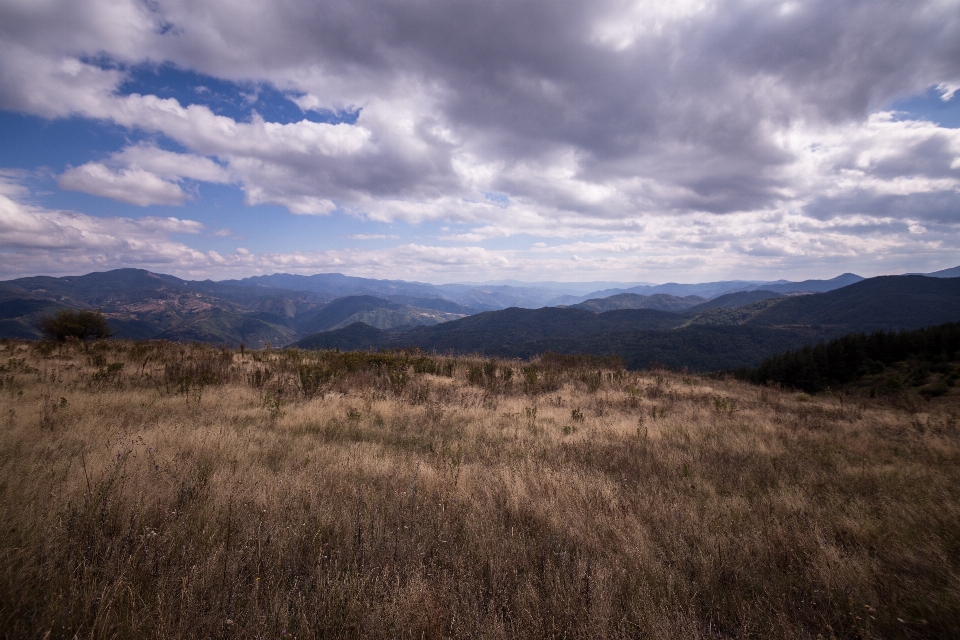 Mountainous landforms sky highland mountain