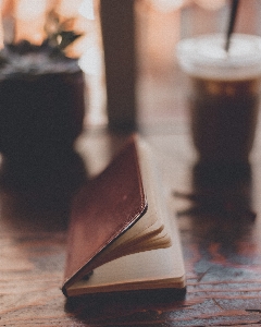 Wood cup drink table Photo