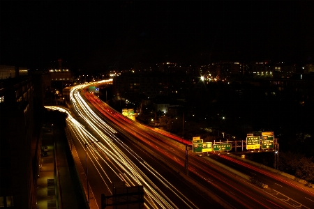 Night road highway metropolitan area Photo