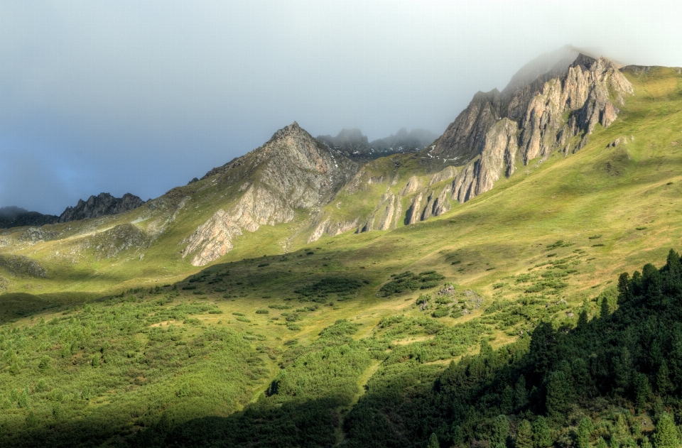 山岳地形
 ハイランド 山 自然