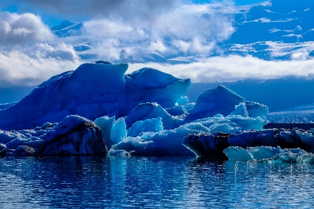 Polar ice cap iceberg body of water natural landscape Photo