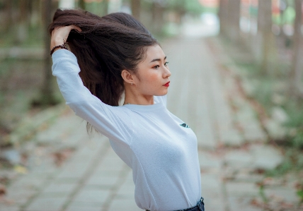 Hair beauty shoulder hairstyle Photo