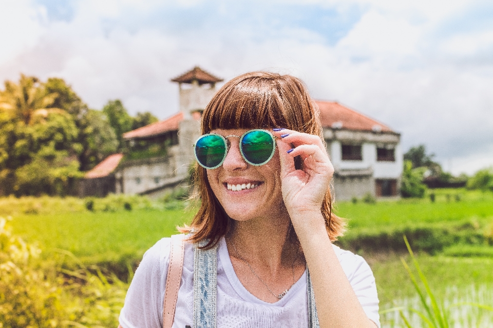 Eyewear people in nature sunglasses hair