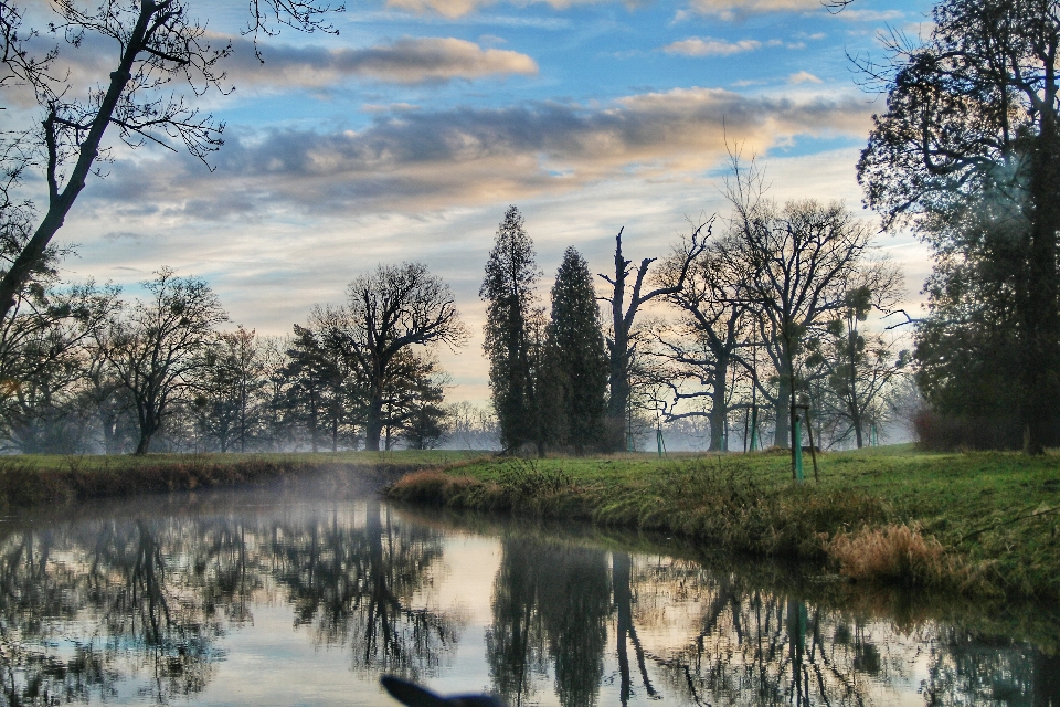 Natural landscape reflection nature sky