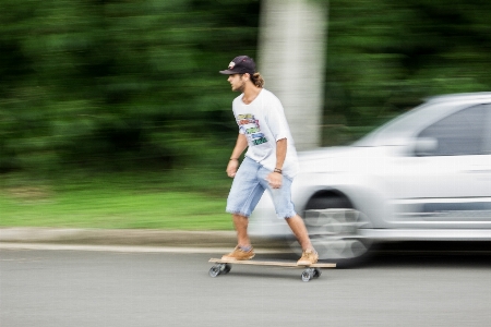 Longboard longboarding skateboard skateboarding equipment Photo