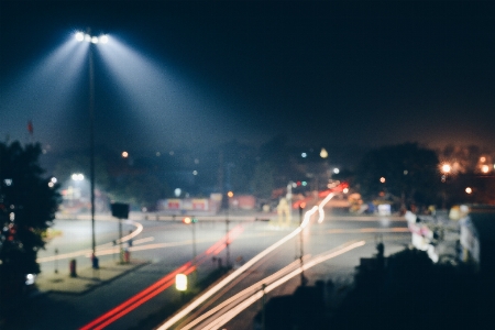 Gece gökyüzü sokak lambası
 ışık Fotoğraf