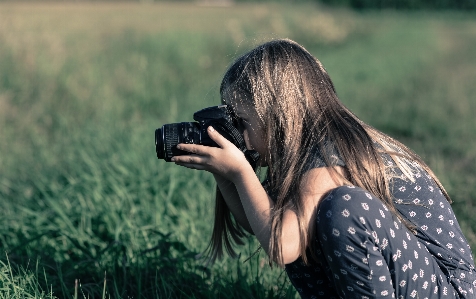 People in nature hair photograph grass Photo